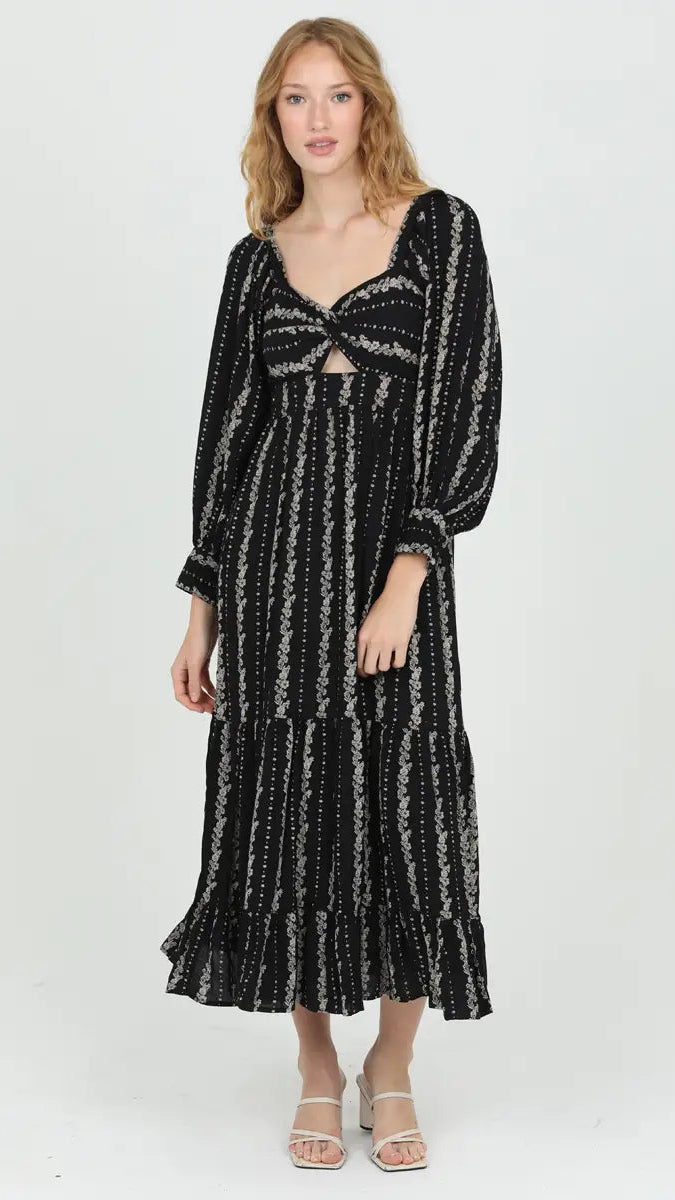 EYLIANA TWIST FRONT MAXI DRESS