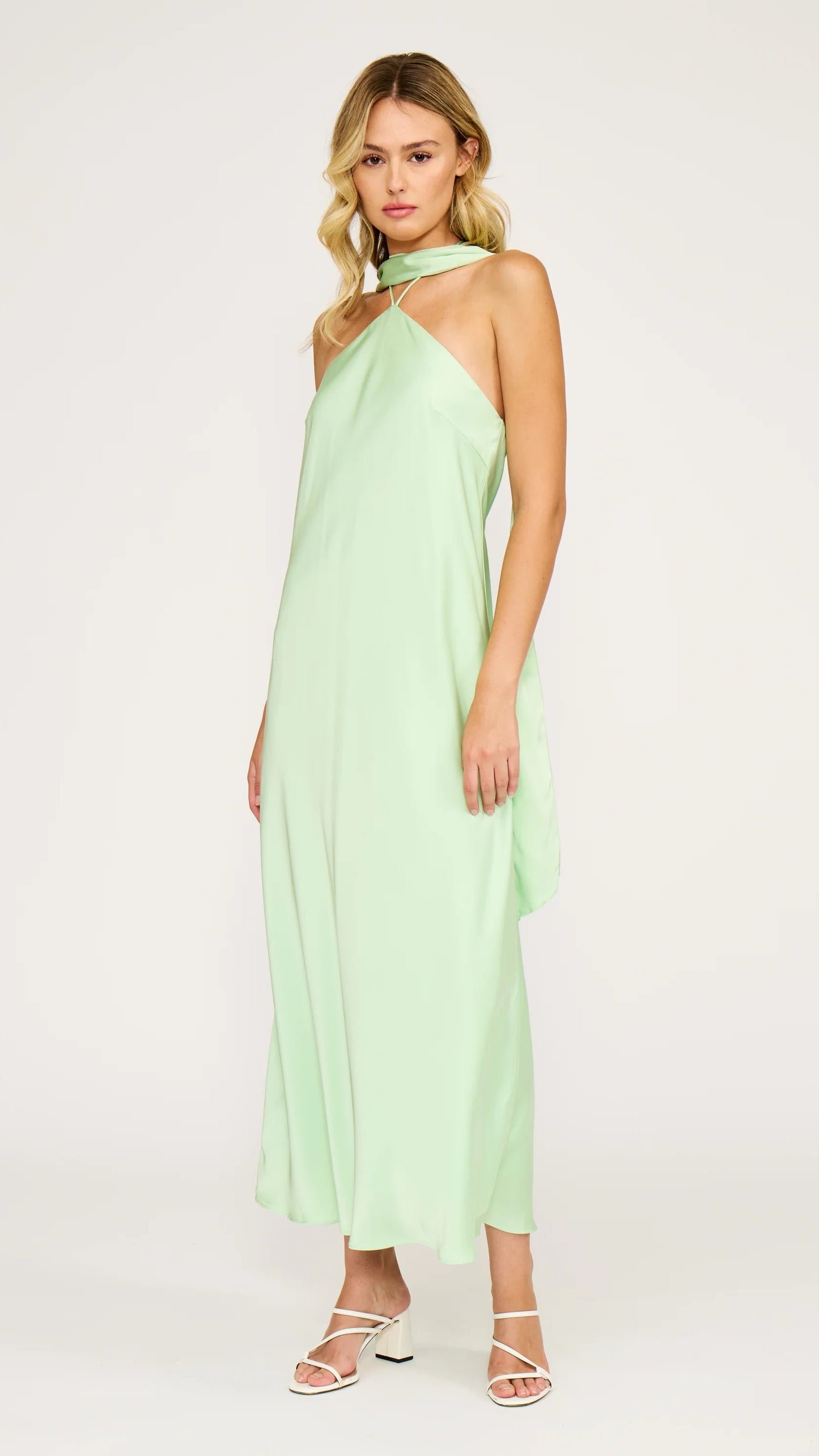 DEVON HALTER SCARF DRESS