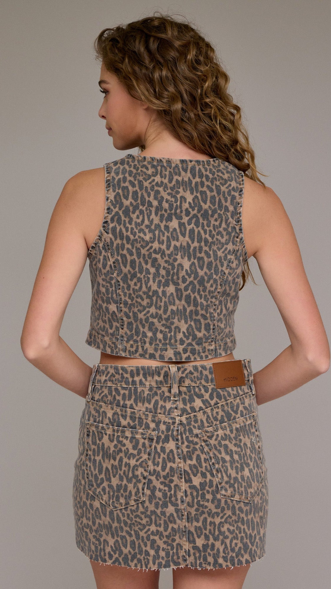 CHEETAH DENIM VEST