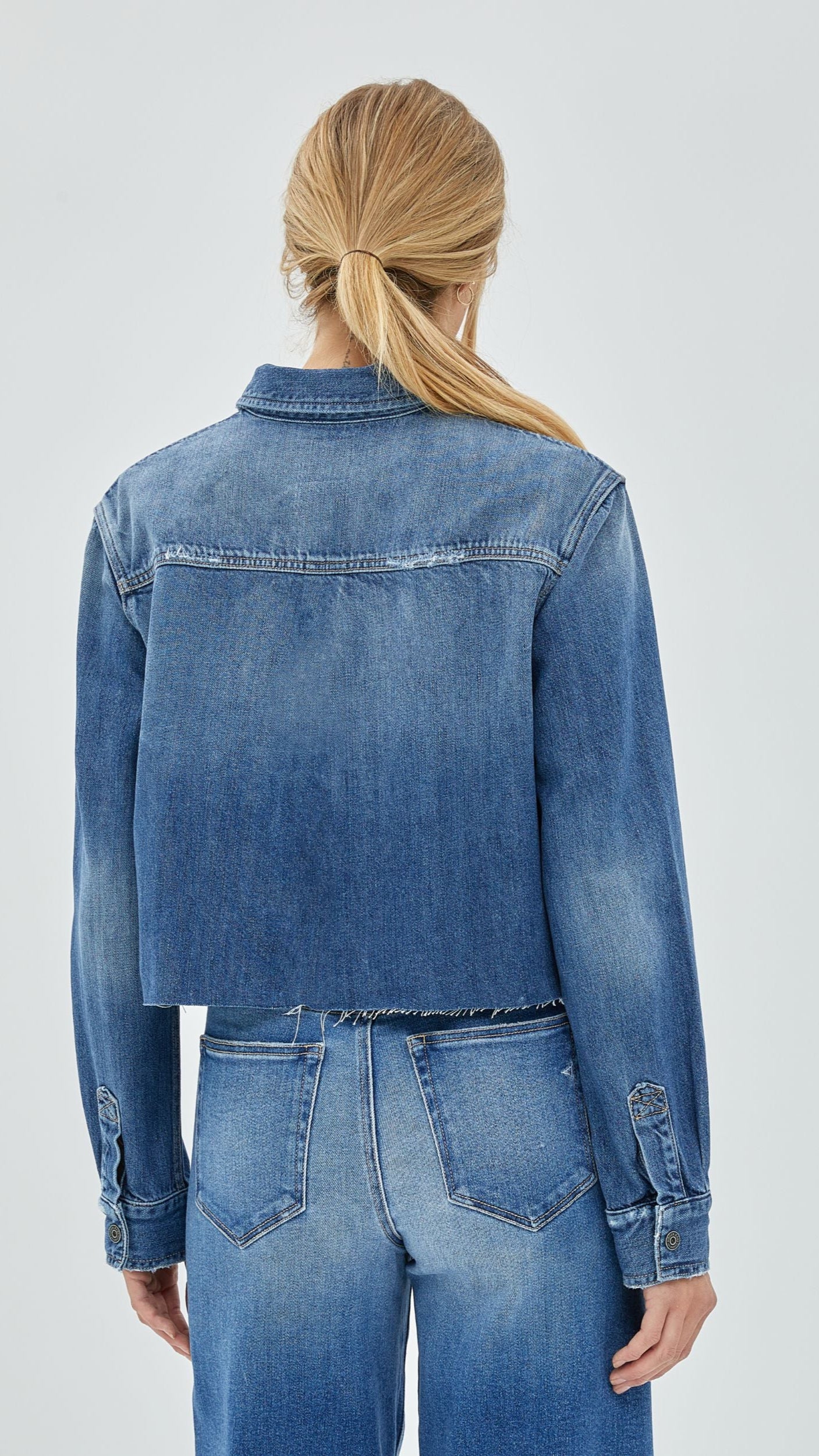 CROP DENIM TOP
