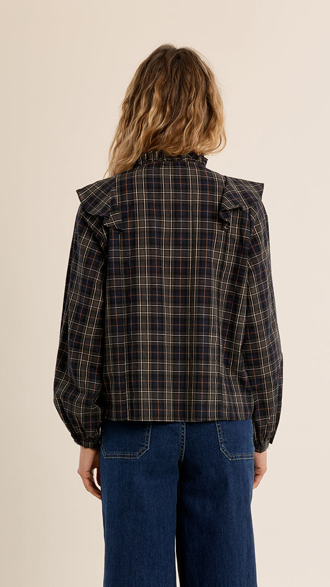 CLOVER PLAID BLOUSE