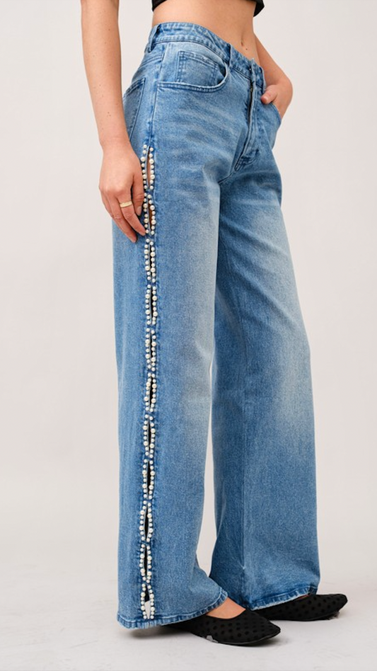 DENIM AND PEARLS JEAN