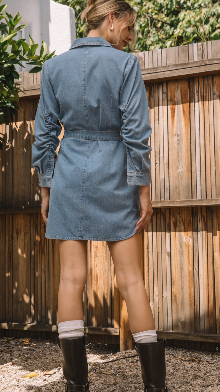 ANNISA DENIM DRESS