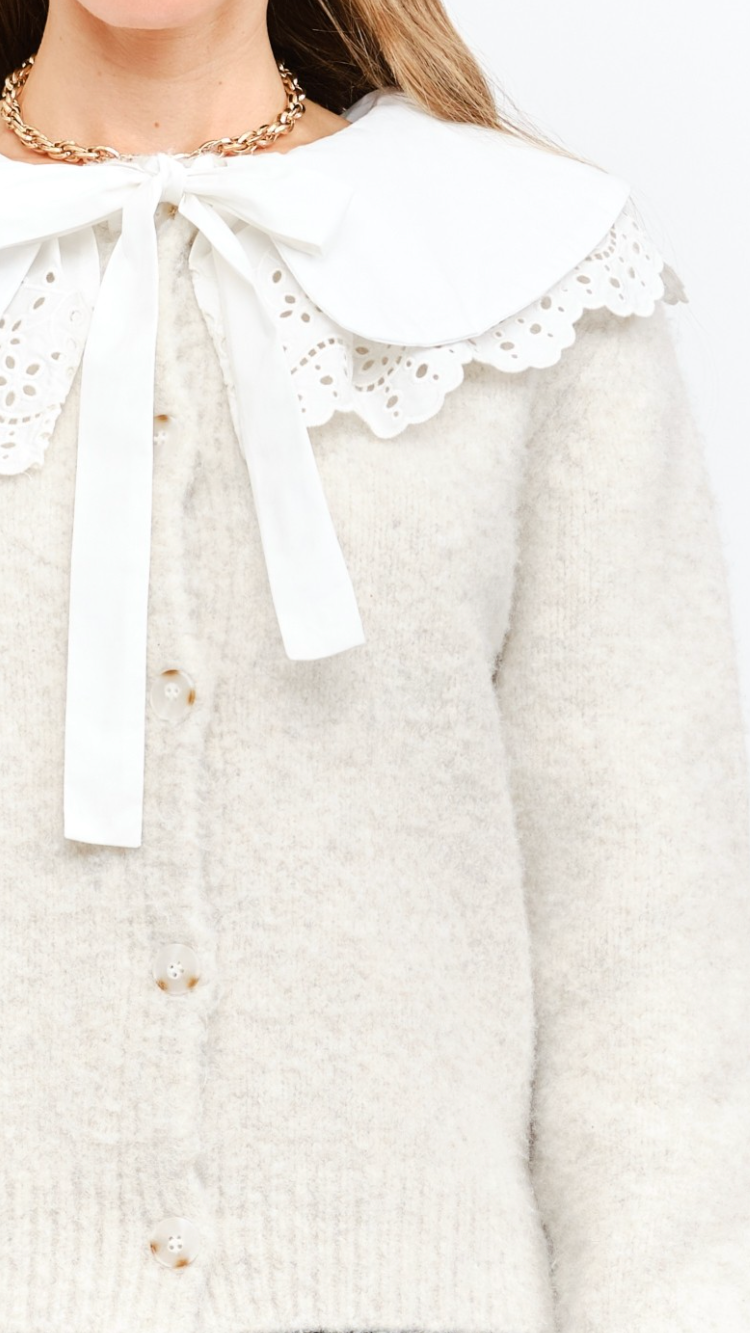 WENDY COLLARED CARDIGAN