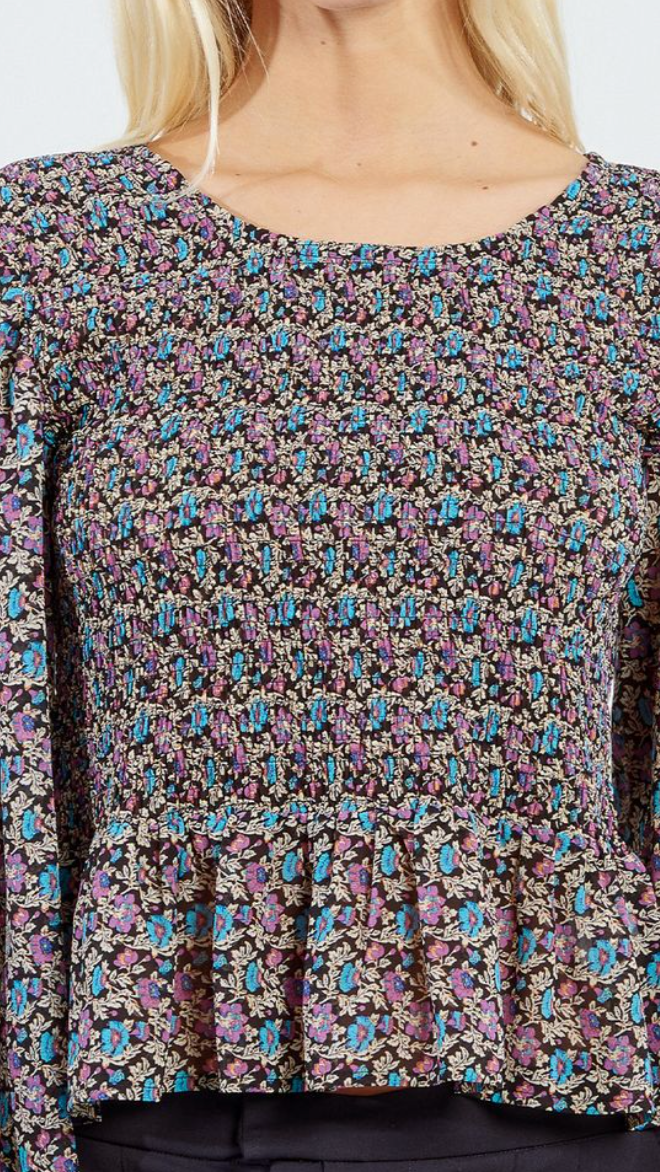 SERENA SMOCKED BLOUSE