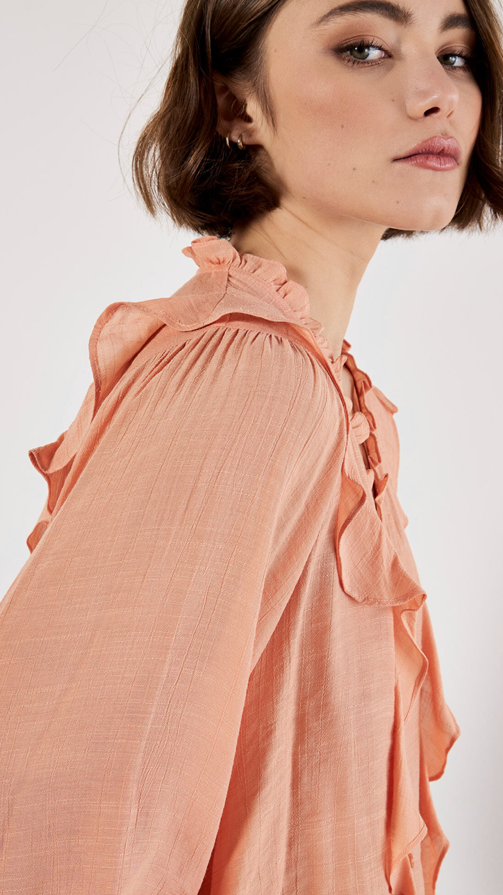 SANDRA RUFFLE TOP