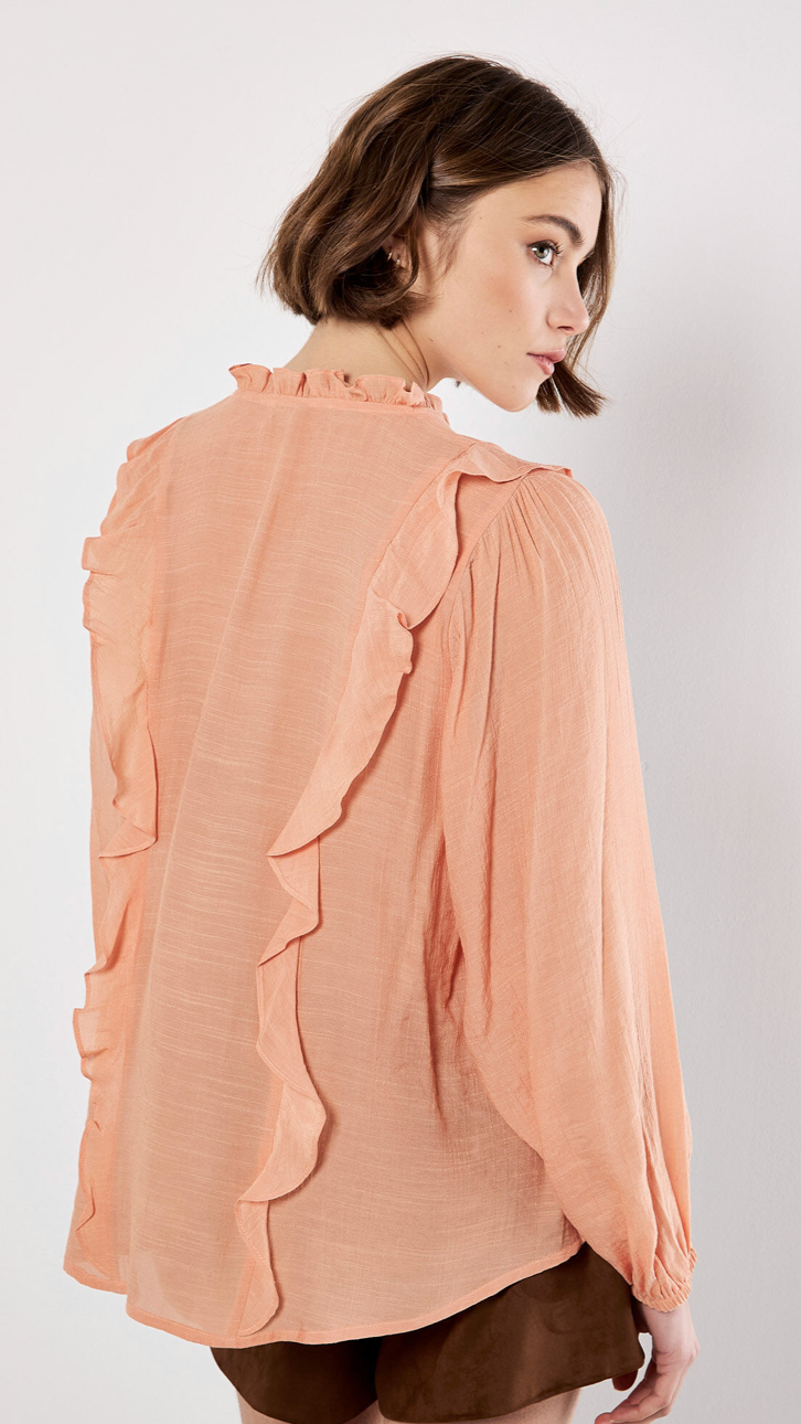 SANDRA RUFFLE TOP