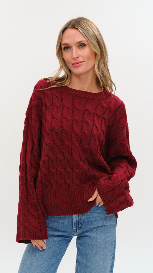 WILLOW CABLE KNIT SWEATER