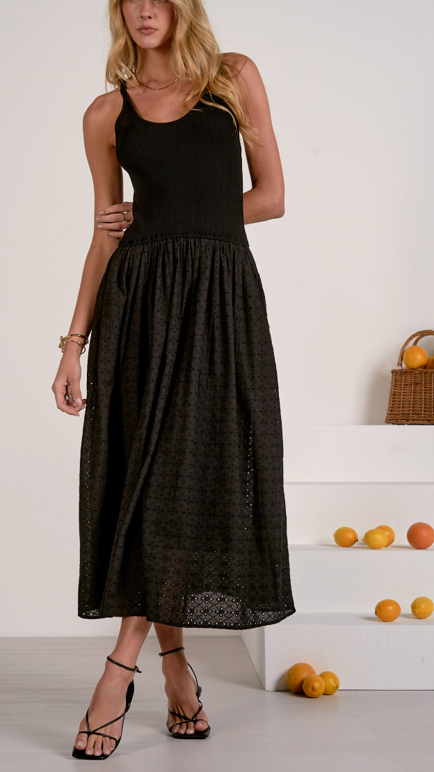 apricot black dress ALVIA EYELET This art deco inspired Thigh Length Black Women Plus Size size:6-7 Y