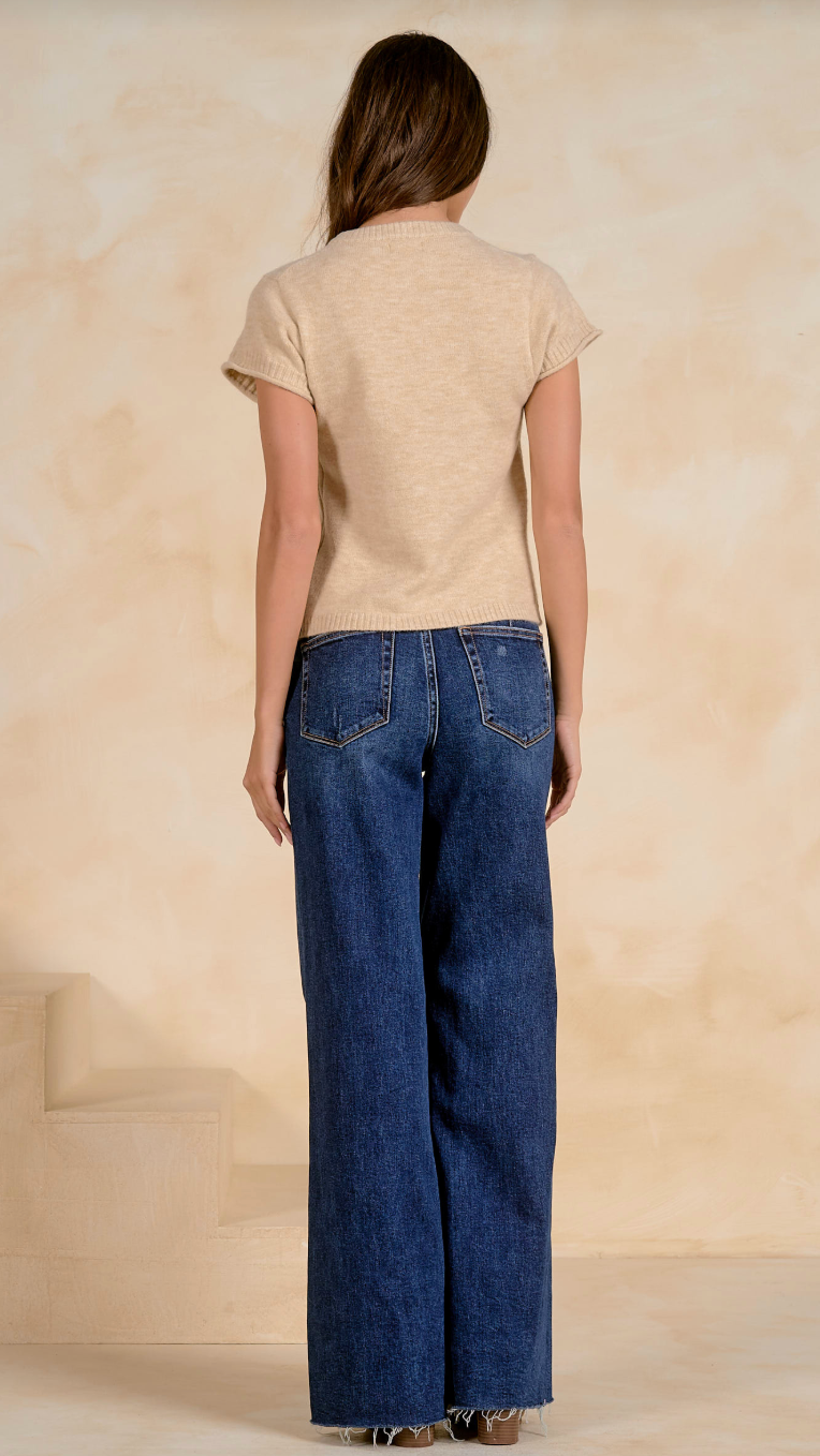 CECE SHORT SLEEVE SWEATER