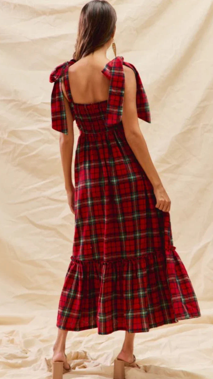 HOLIDAY TARTAN DRESS