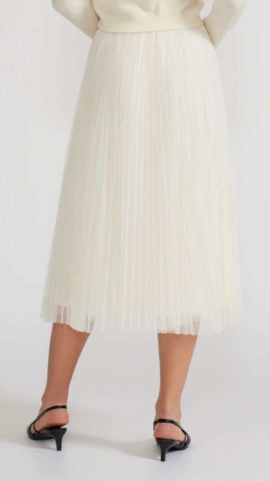 SHARLENE PLEATED TULLE SKIRT