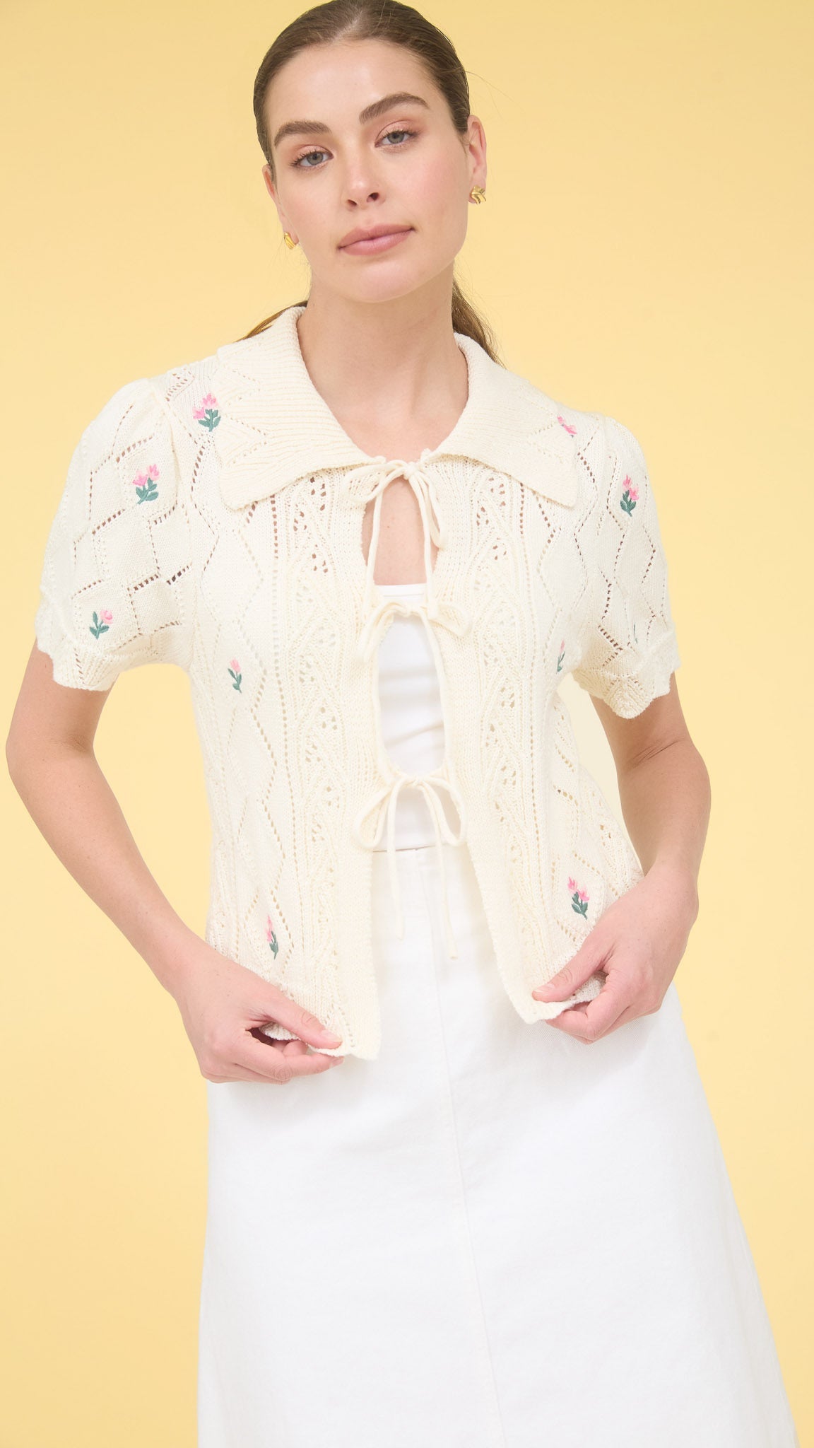 TIE FRONT SWEATER