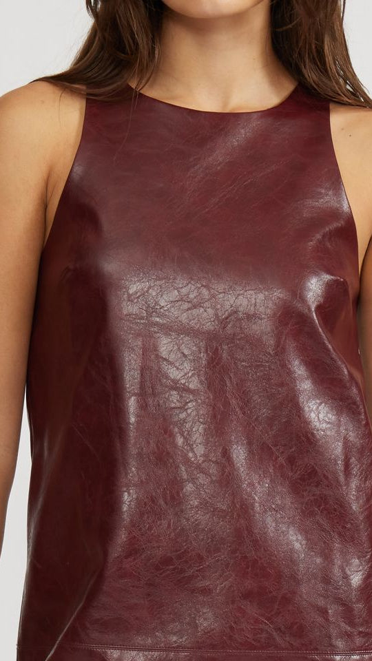 ONYX LEATHER DRESS