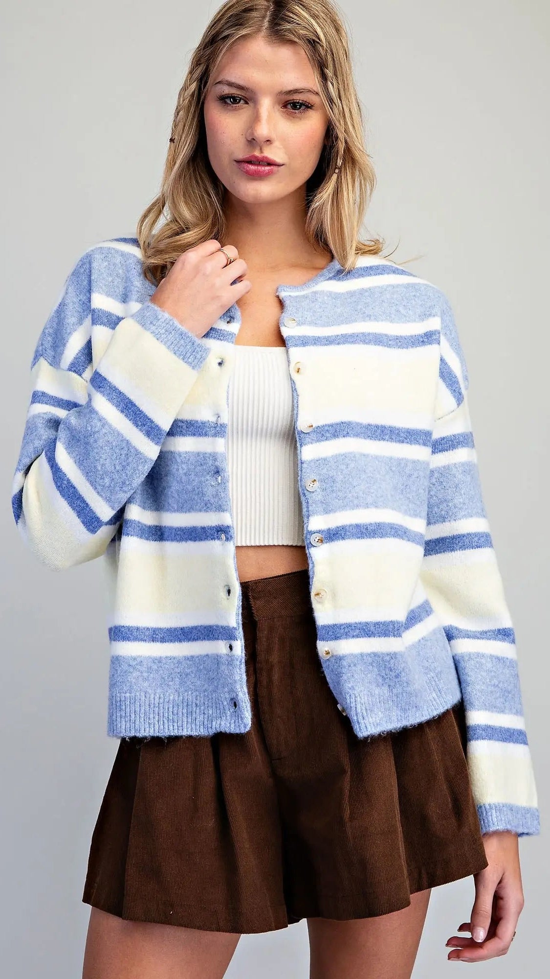 HALLE STRIPED CARDIGAN
