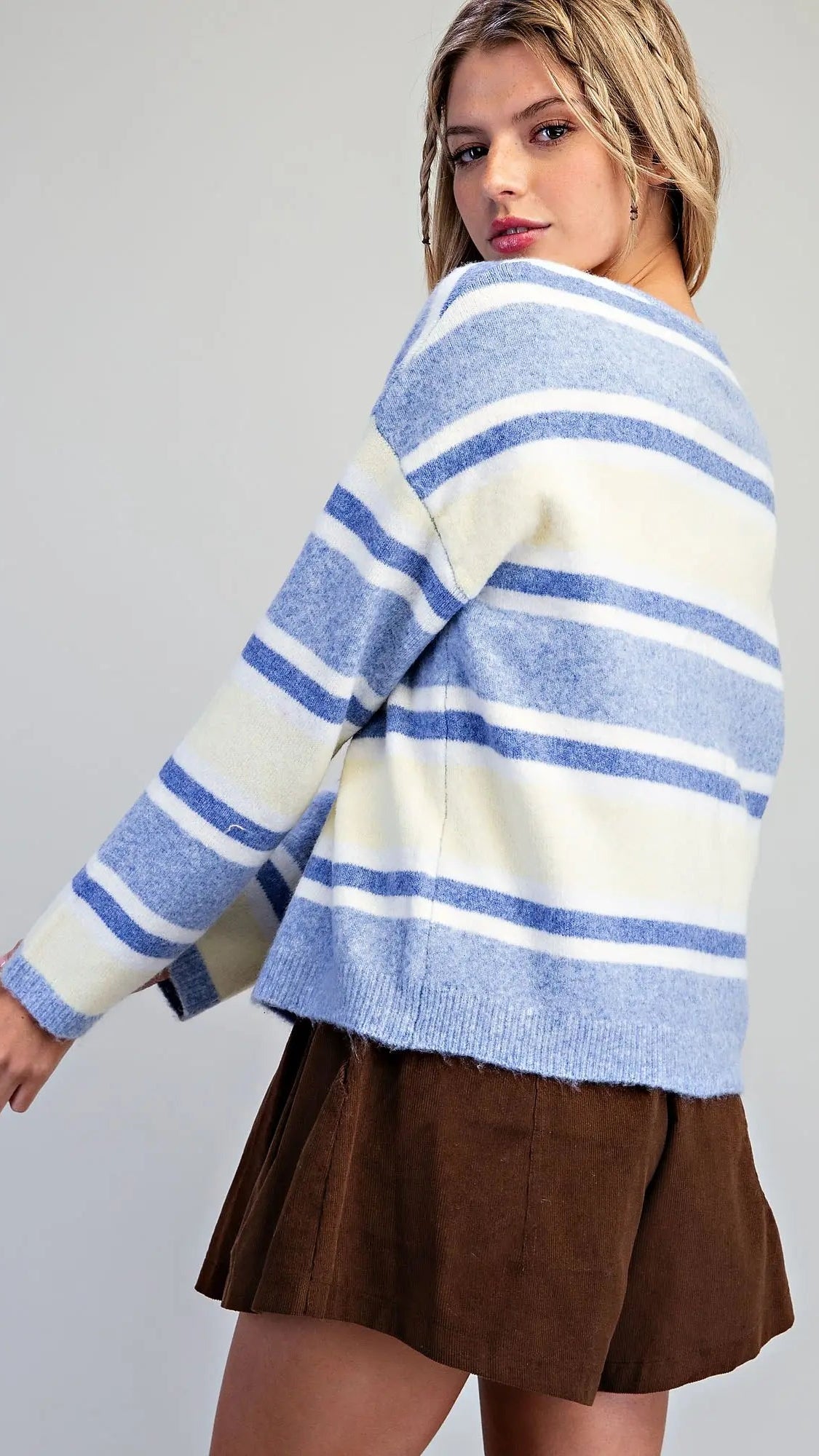 HALLE STRIPED CARDIGAN