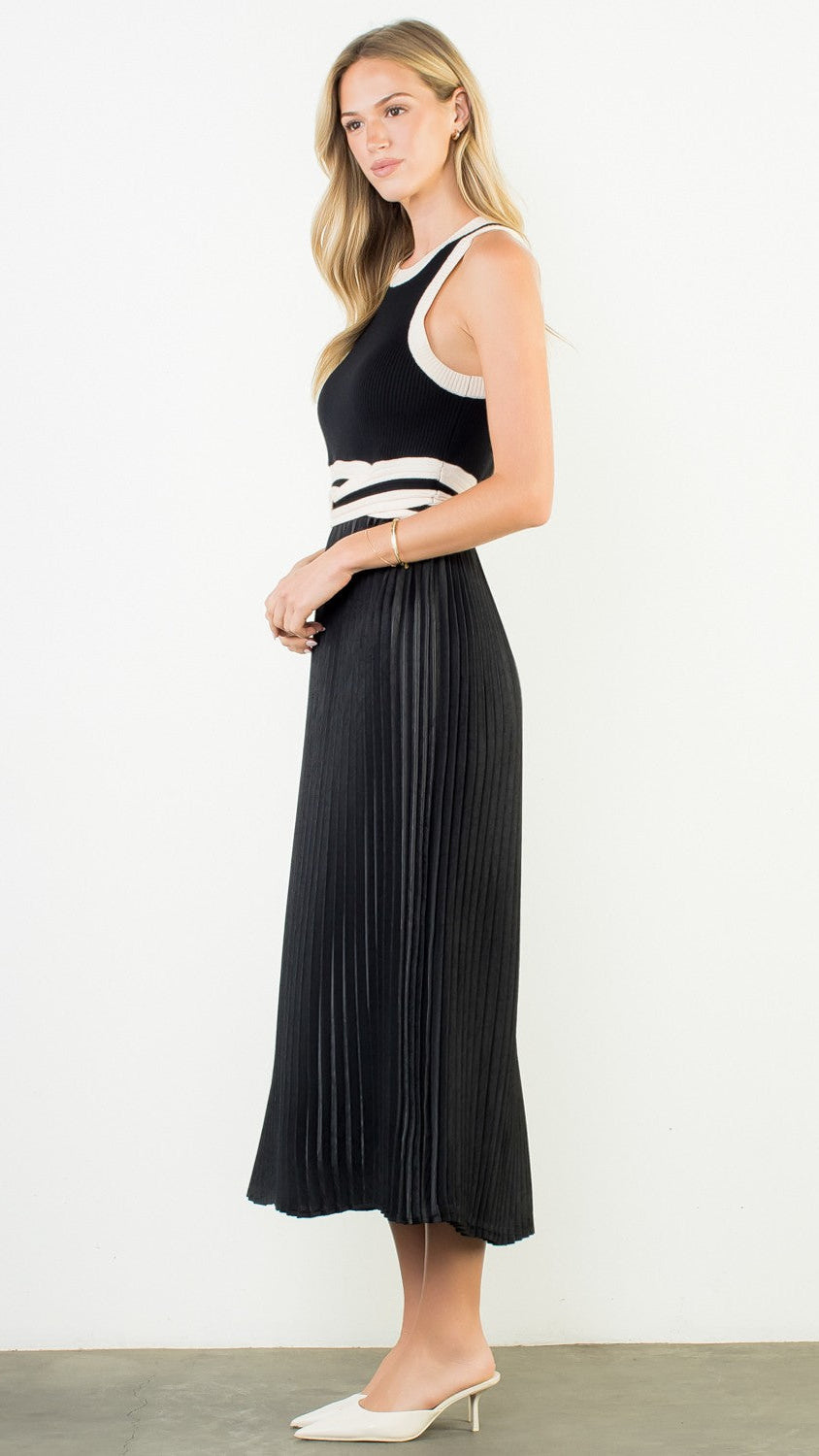 KAYLI MIXED MEDIA DRESS