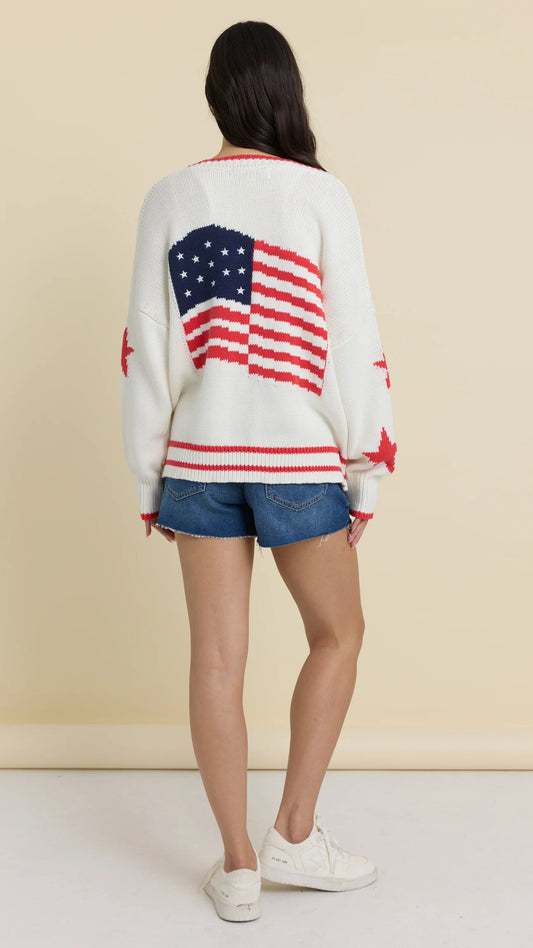 AMERICAN FLAG CARDIGAN