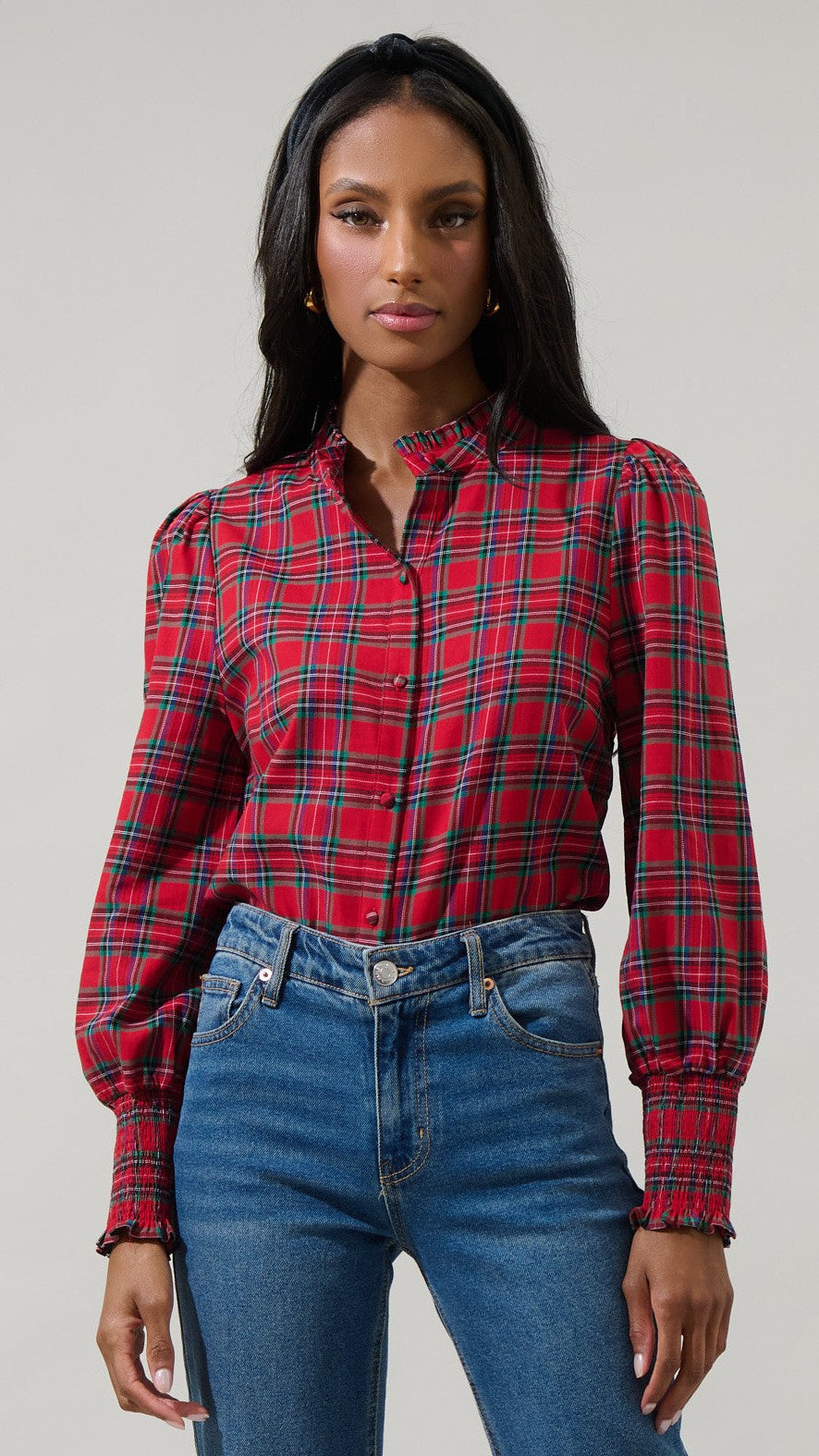 CHAPMAN PLAID BLOUSE