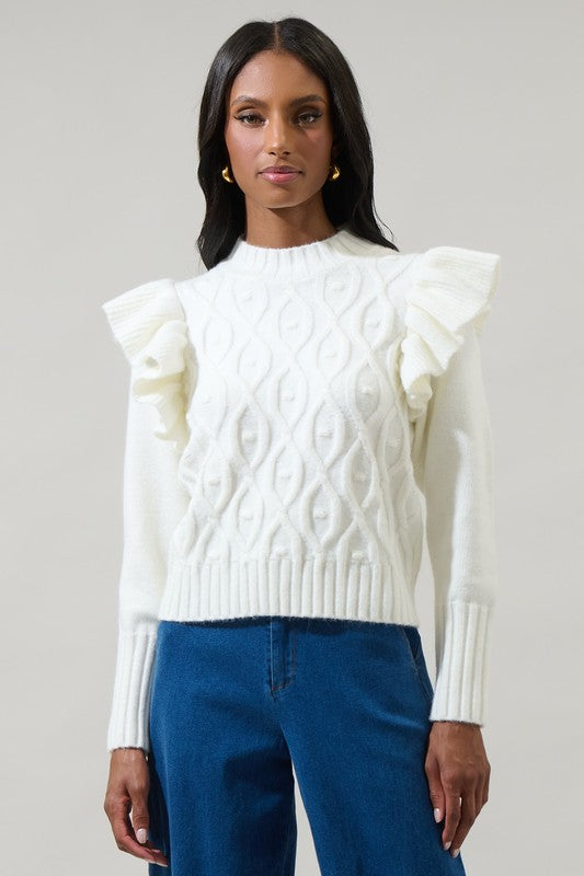 GLORIANA CABLE KNIT SWEATER