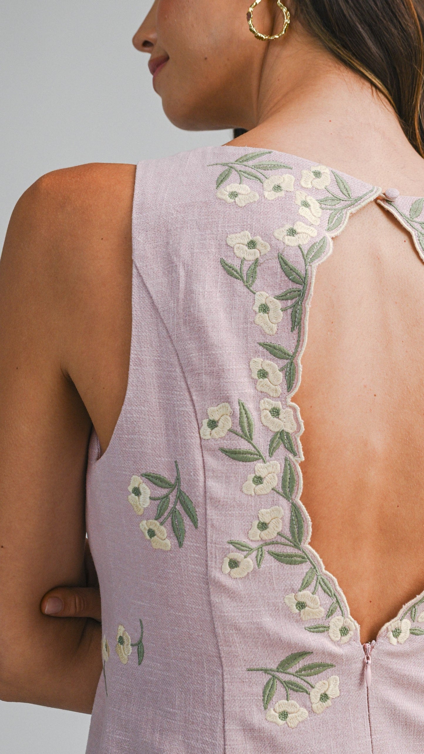 SALLY FLORAL SQUARE NECK DRESS