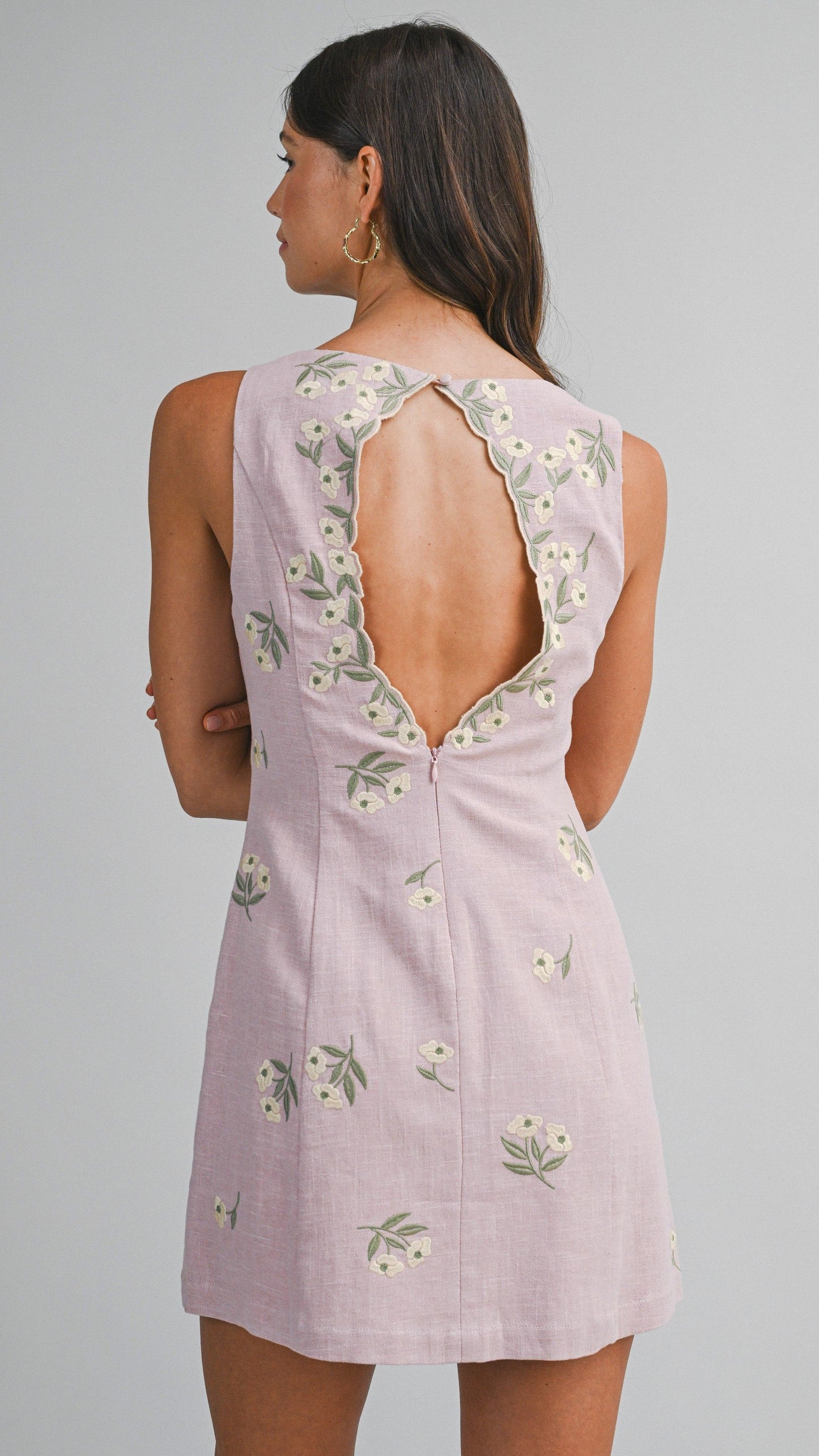 SALLY FLORAL SQUARE NECK DRESS