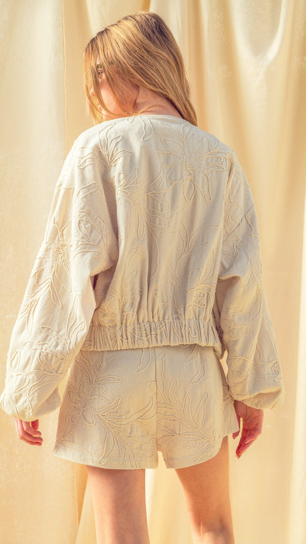 FLORAL JACQUARD JACKET