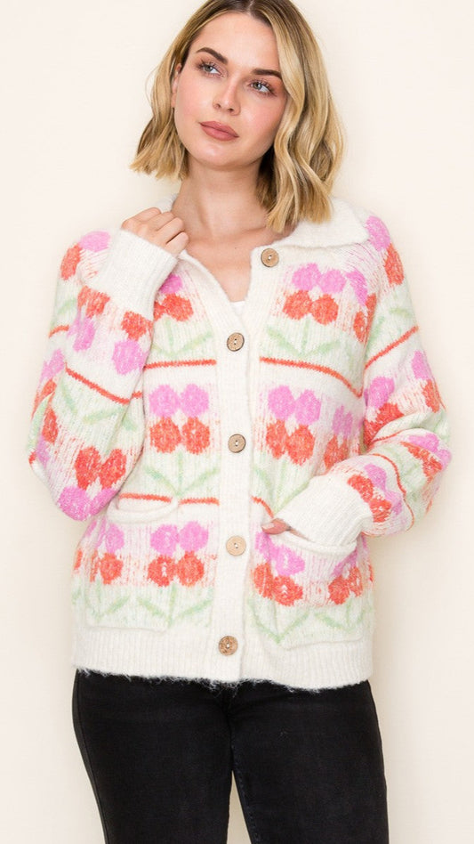 VINTAGE FLORAL SWEATER