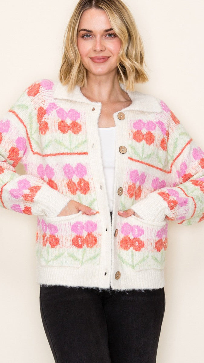 VINTAGE FLORAL SWEATER