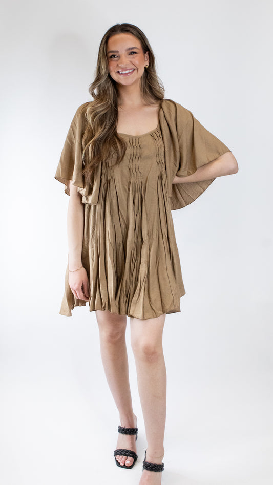 PLEATED FLOW DRESS