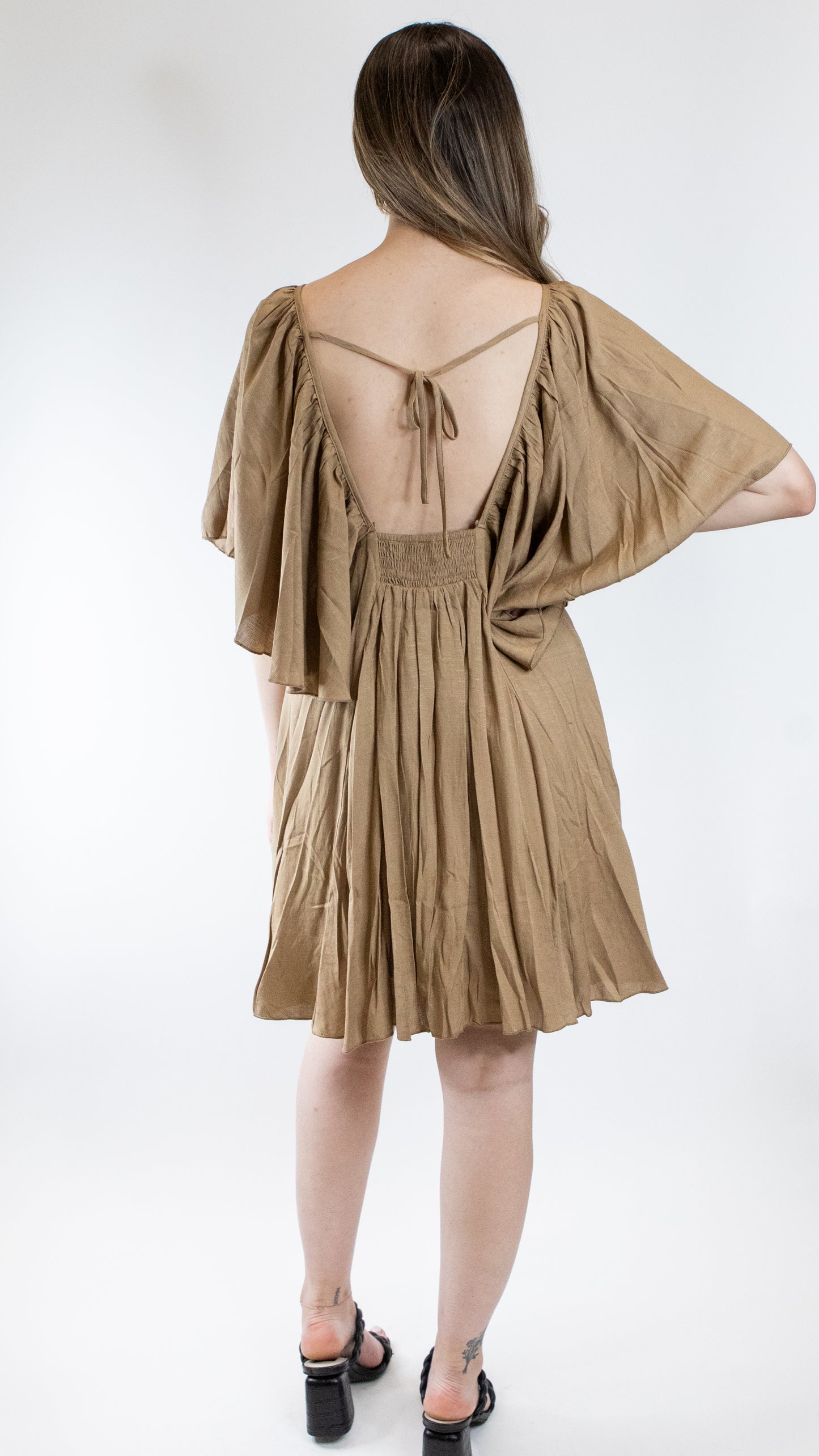 PLEATED FLOW DRESS