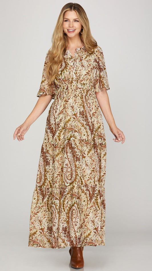 PAISLEY MAXI DRESS