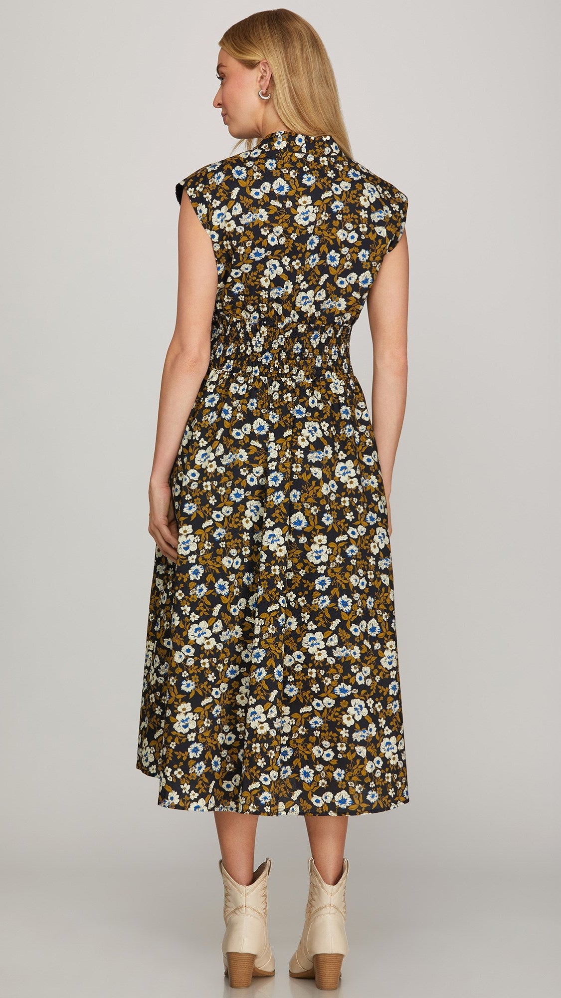 DAPHNE ZIP UP MIDI DRESS