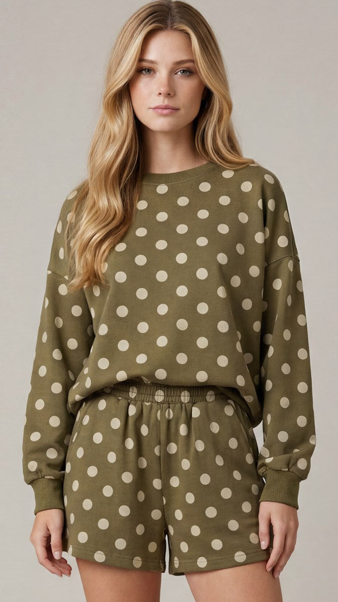 CLAIRE POLKA DOT SWEATSHIRT