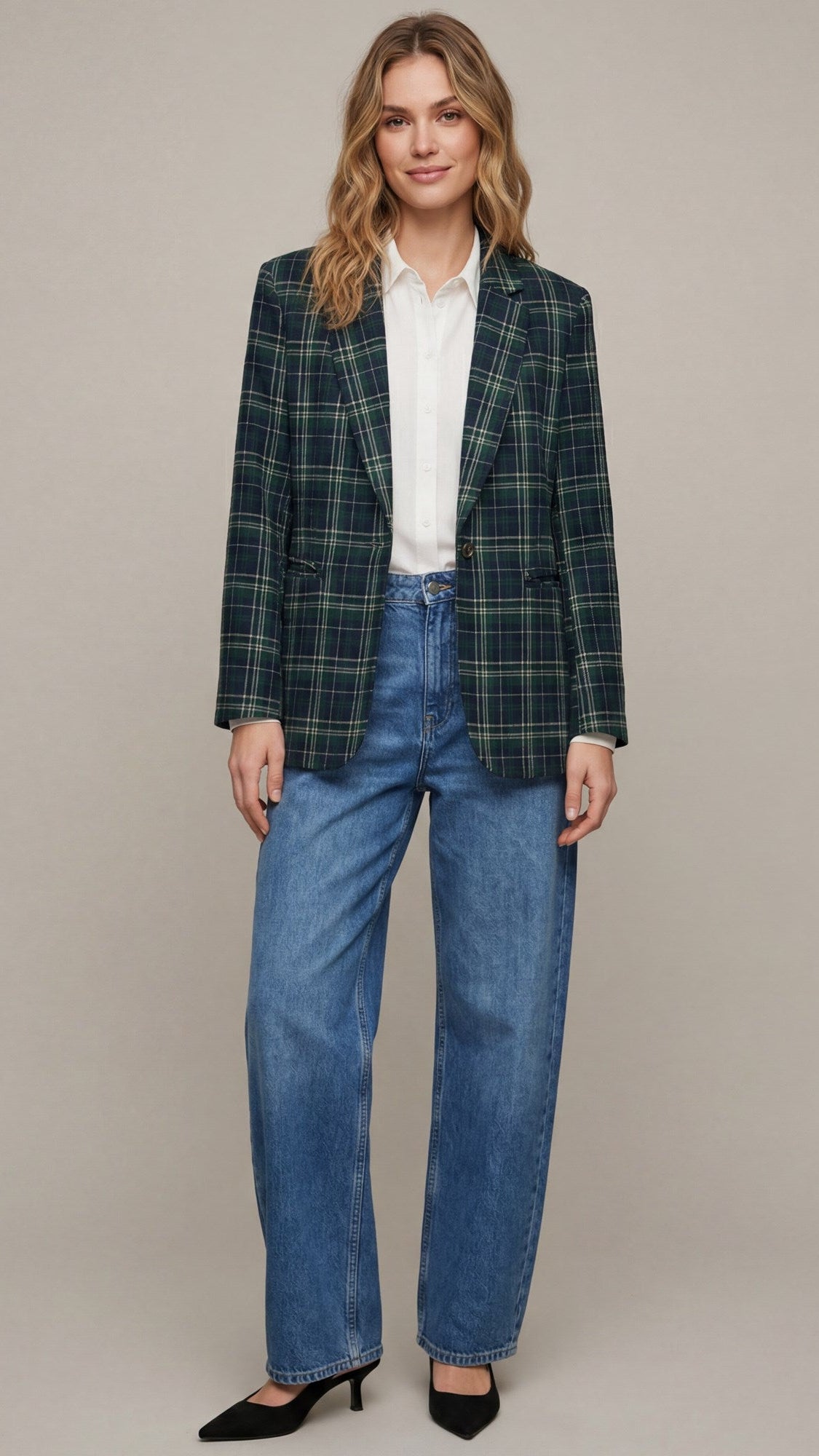 HOLLY PLAID BLAZER