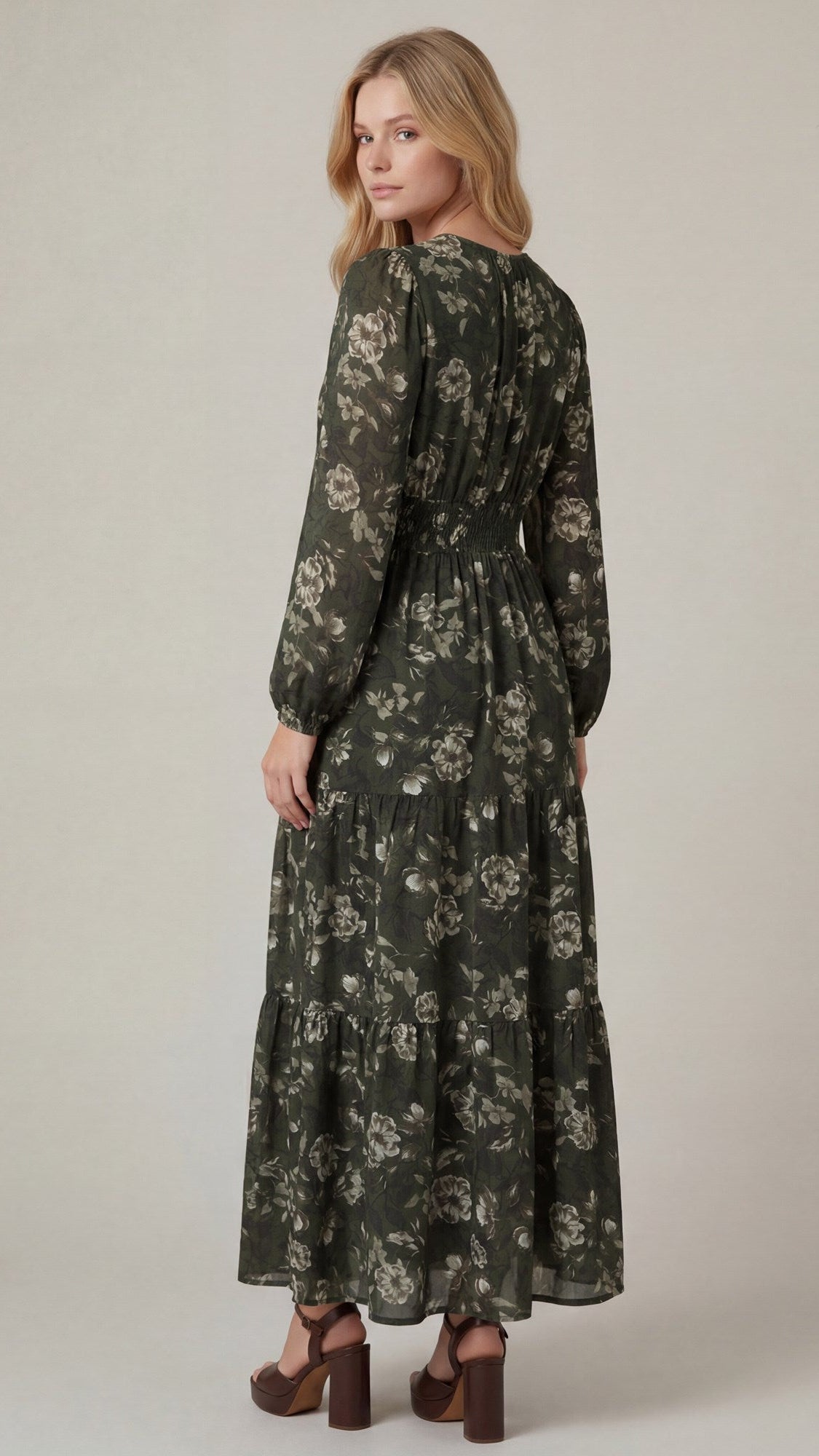 LOLA FLORAL LONG SLEEVE MAXI DRESS