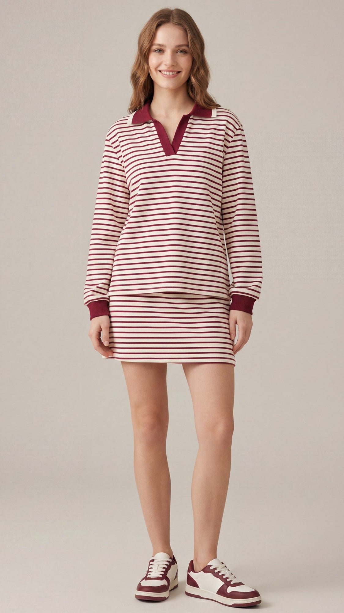 VIOLET STRIPED SKIRT