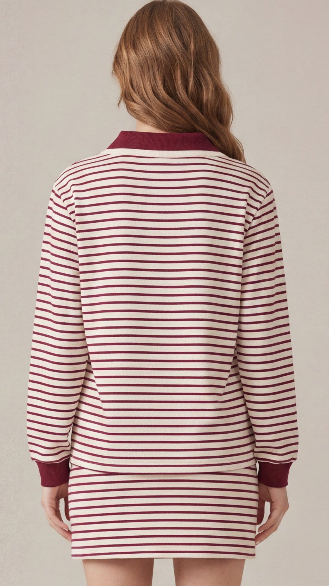 VIOLET STRIPED SWEATSHIRT