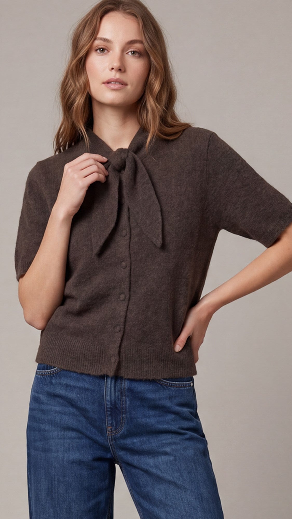 STEVIE TIE SWEATER
