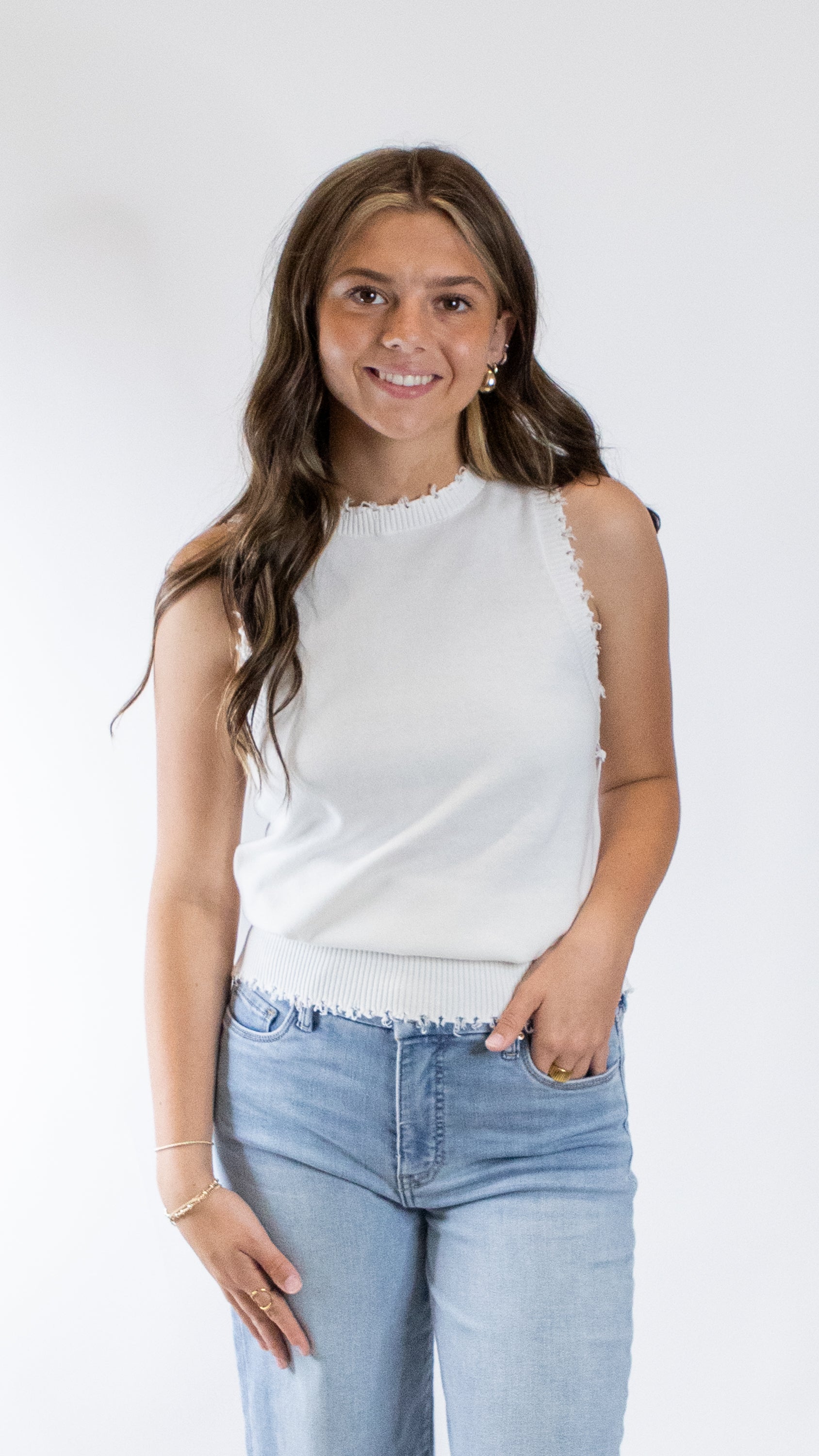 EMILY FRINGE TANK Apricot Lane Camp Hill