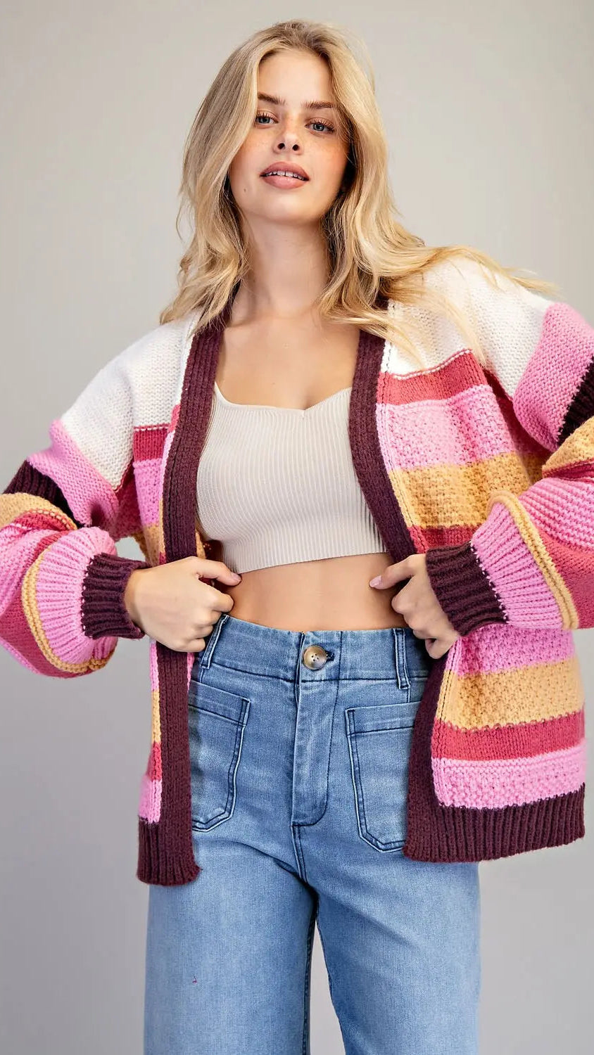 BURGA STRIPED CARDI