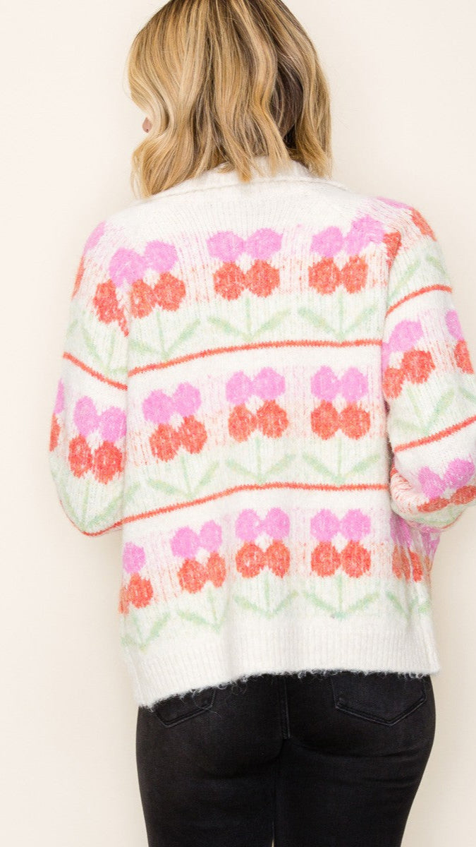 VINTAGE FLORAL SWEATER