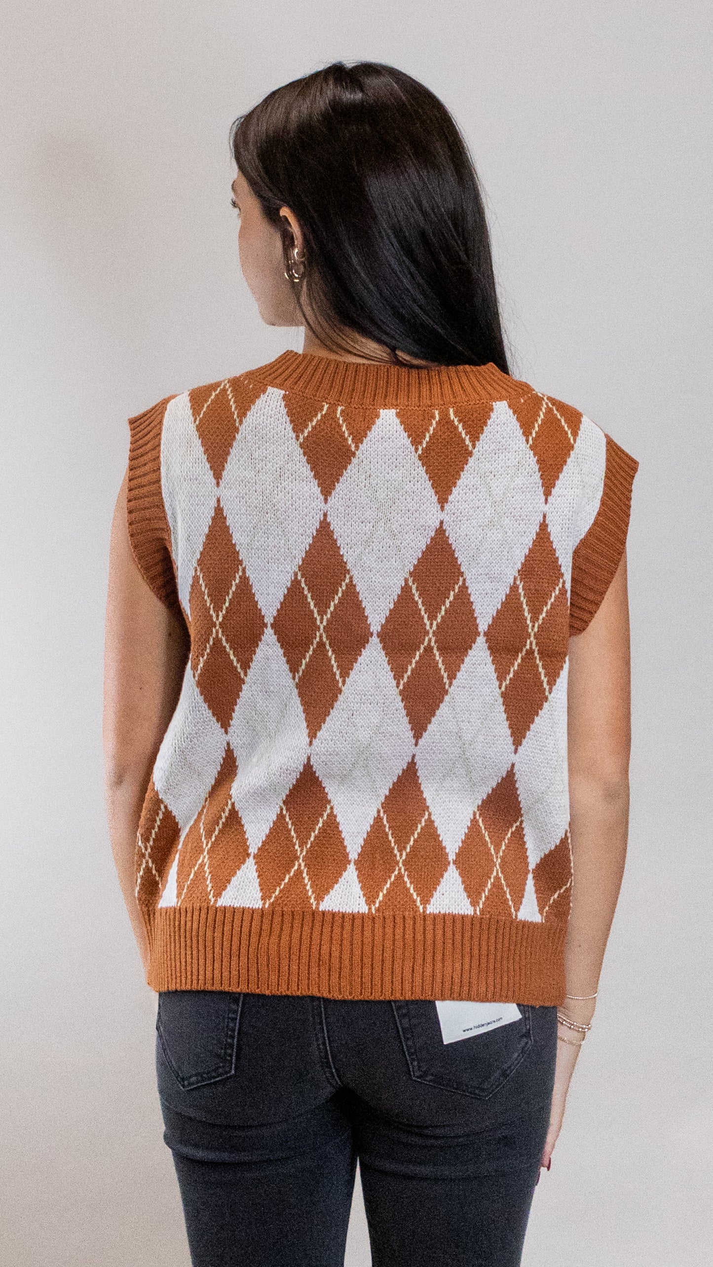 SHAWNA ARGYLE SWEATER VEST