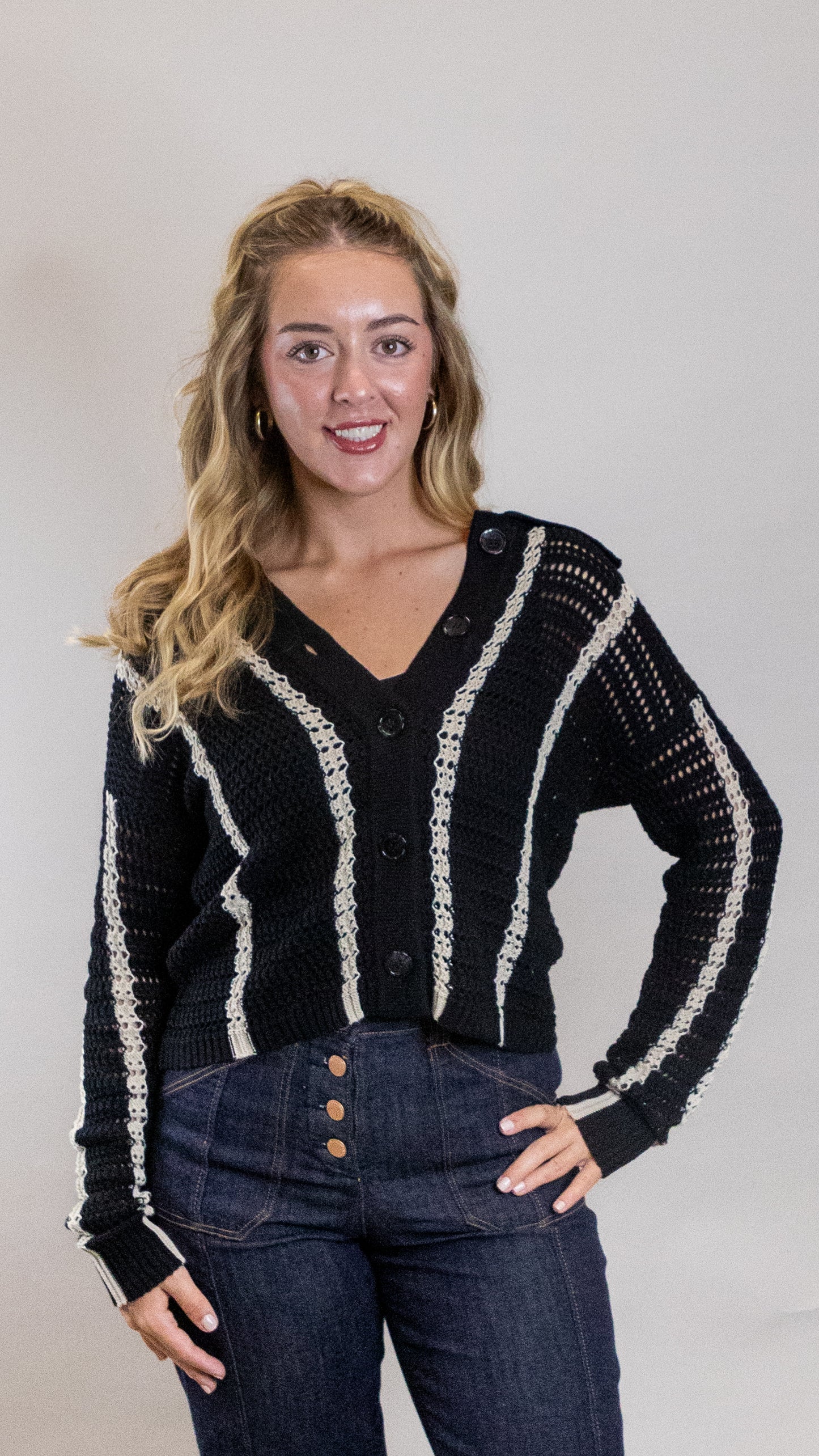 ALYSSA BUTTON DOWN SWEATER