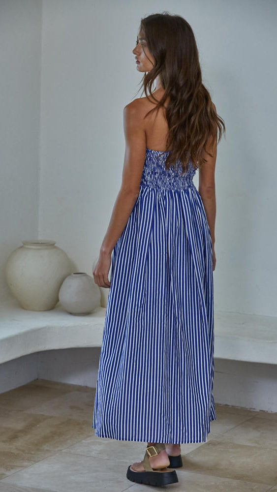 HEIDI STRIPED MIDI DRESS