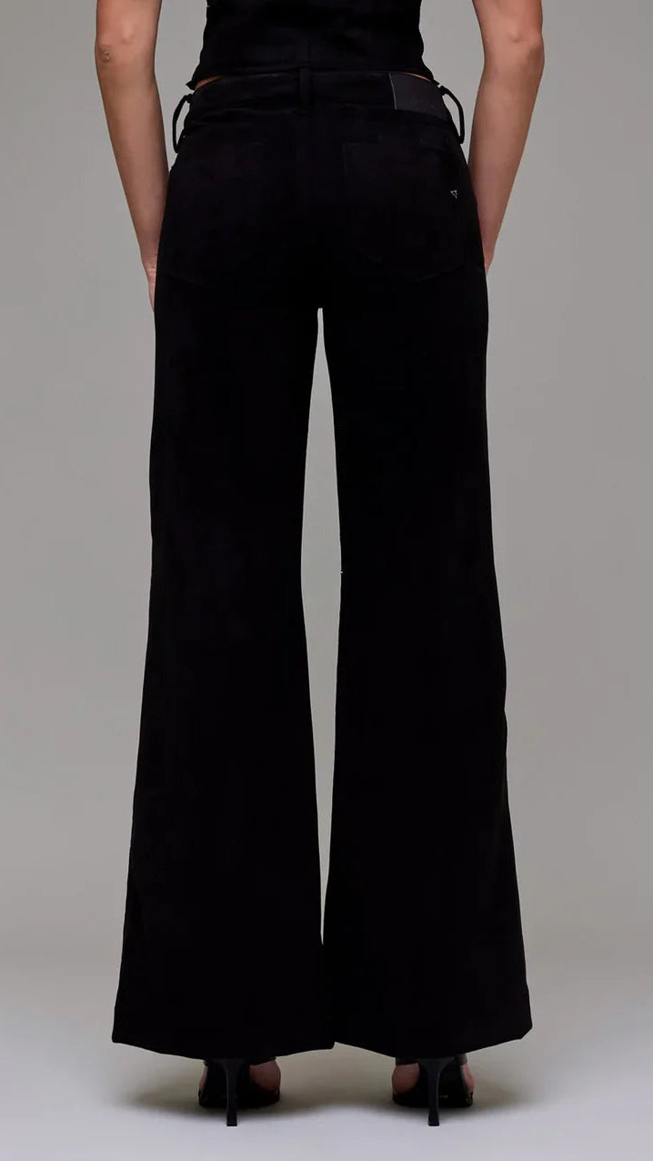SUEDE BLACK PANTS