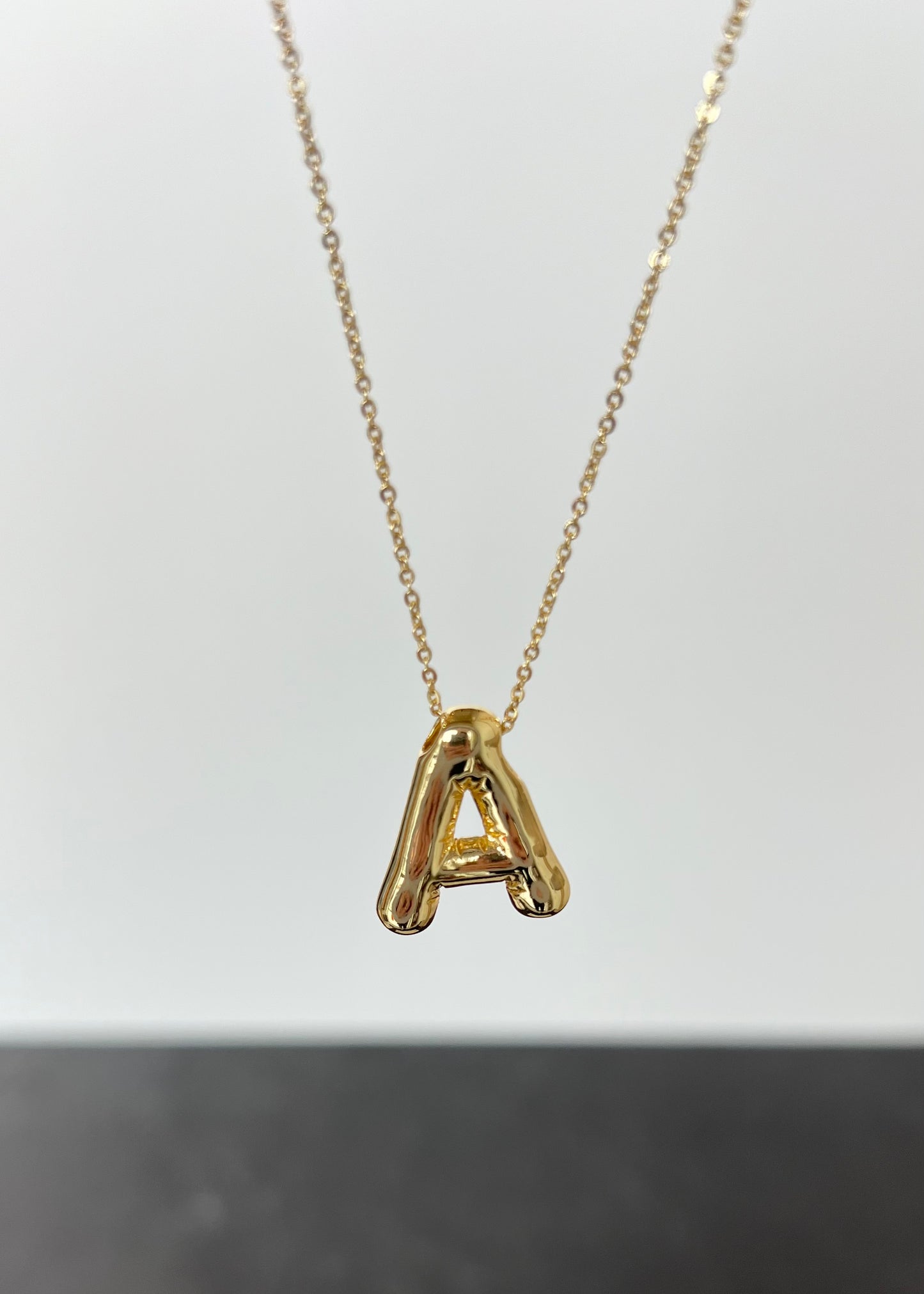 BUBBLE INITIAL NECKLACE