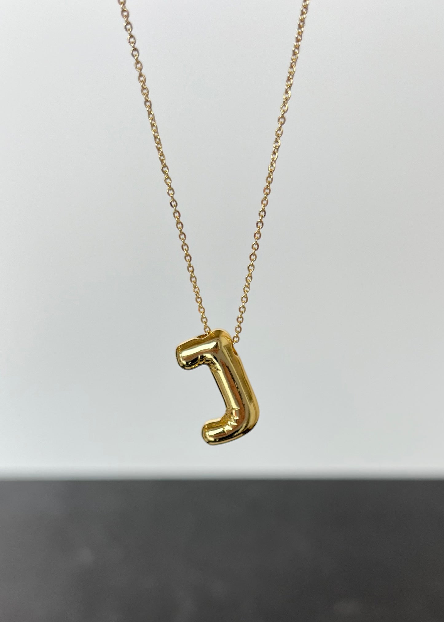 BUBBLE INITIAL NECKLACE