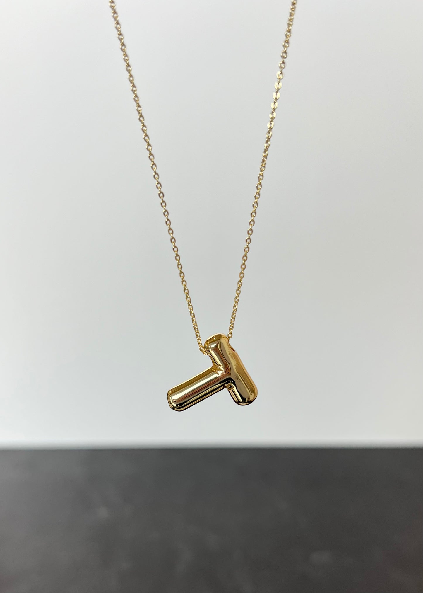 BUBBLE INITIAL NECKLACE