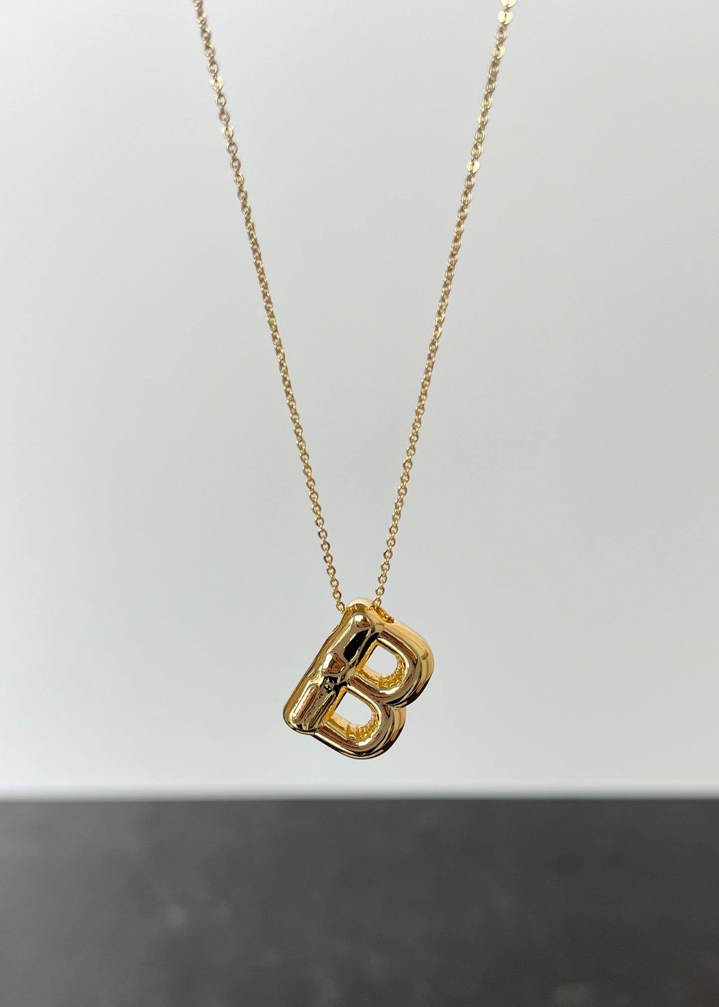 BUBBLE INITIAL NECKLACE